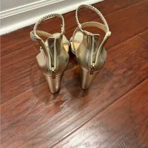Badgley Mischka Gold Strappy Heels